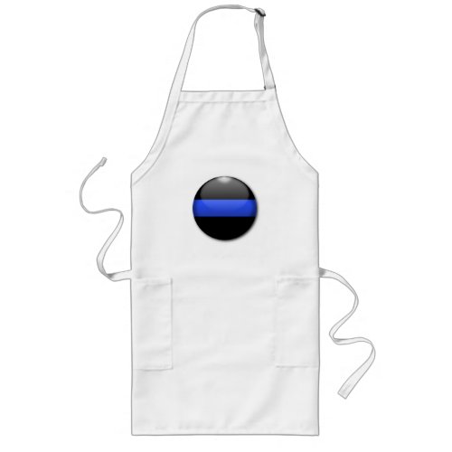 Thin Blue Line _ Button and Deputy Sheriff Badge Long Apron