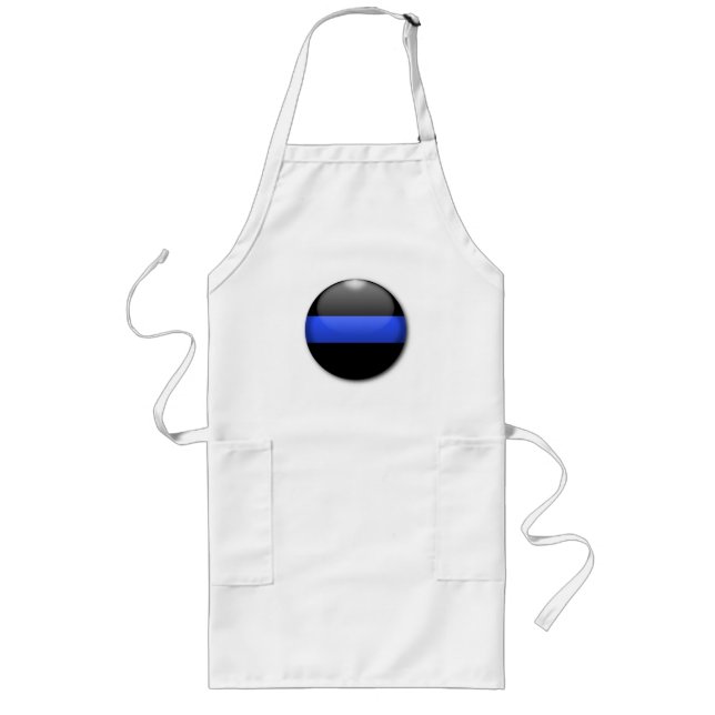 Thin Blue Line - Button and Deputy Sheriff Badge Long Apron (Front)