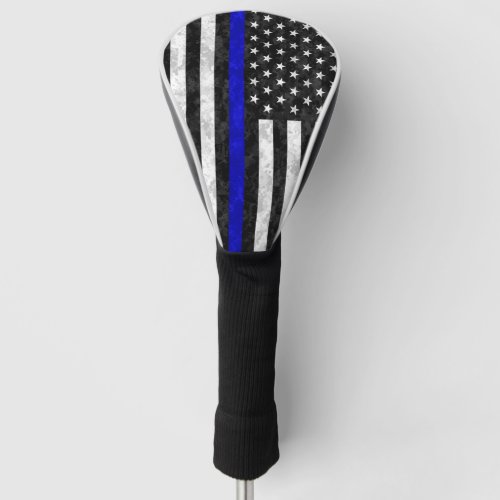 Thin Blue Line Camo Flag Golf Head Cover