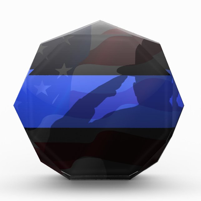 Thin Blue Line Campaign Hat Acrylic Award (Front)