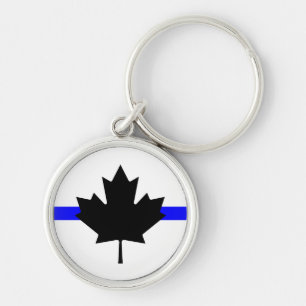 Thin blue line - Canada version Keychain