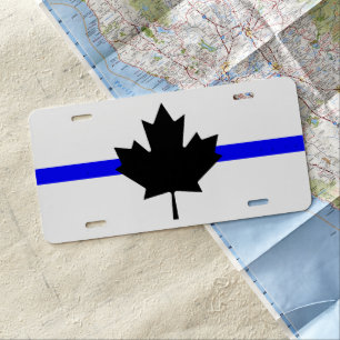 Thin blue line - Canada version License Plate