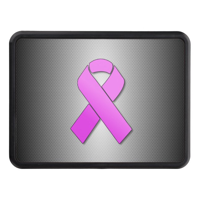 Thin Blue Line Cancer Ribbon Hitch Cover (Front)