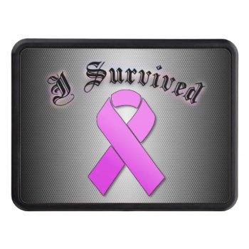Thin Blue Line Cancer Ribbon Hitch Cover by DimeStore at Zazzle