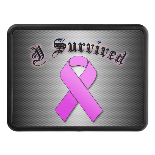 Thin Blue Line Cancer Ribbon Hitch Cover