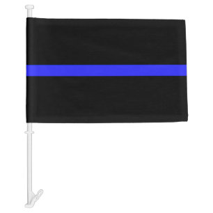 Thin Blue Line Car Flag