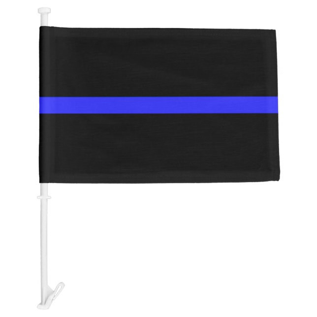 Thin Blue Line Car Flag (Front)