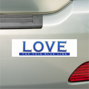 Thin Blue Line Car Magnet