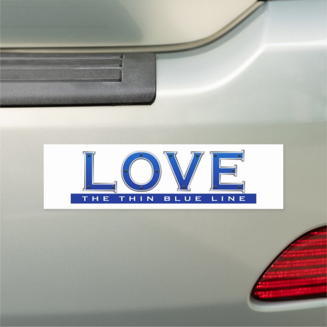 Thin Blue Line Car Magnet (In Situ)