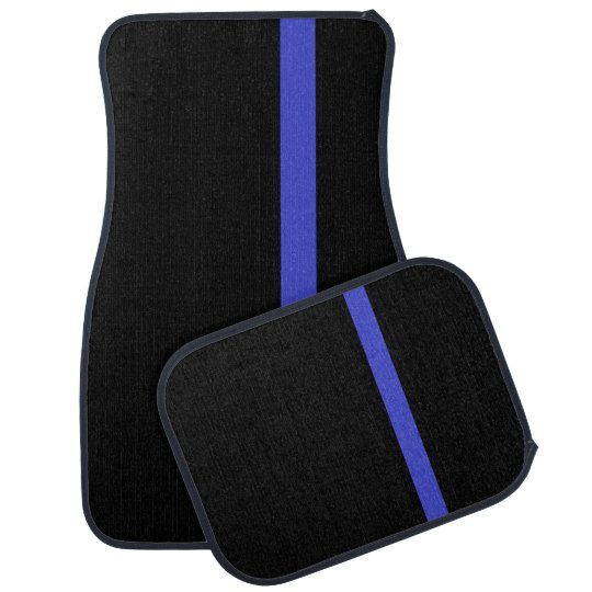 Thin blue line car mats