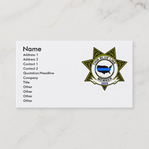 thin blue line Card Business Card