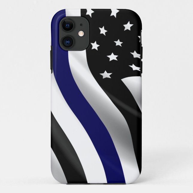 Thin Blue Line Case-Mate iPhone Case (Back)
