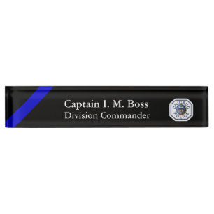 Thin Blue Line - Chicago PD Patch Desk Name Plate