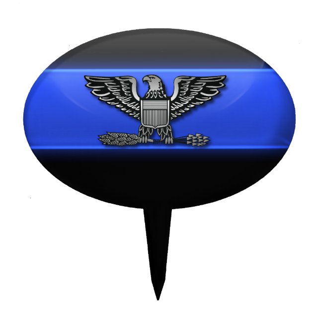 Thin Blue Line Chief Eagle Cake Topper (Front)