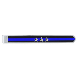 Bartact Black / Silver Stars on Left Thin Blue Line