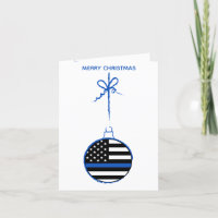 Thin Blue Line Christmas Law Enforcement Police