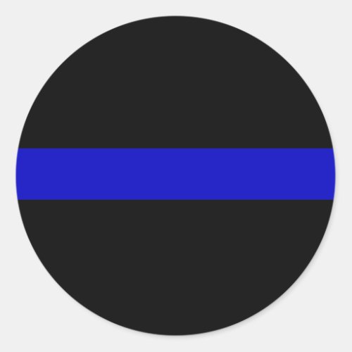 Thin Blue Line Classic Round Sticker