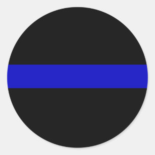 Thin Blue Line Classic Round Sticker