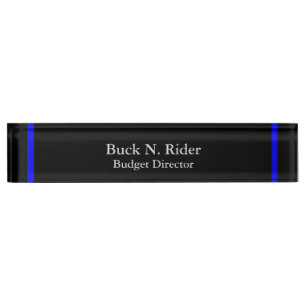 Thin Blue Line - Classy Design Name Plate