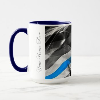 Thin Blue Line Coffee Mug by JFVisualMedia at Zazzle