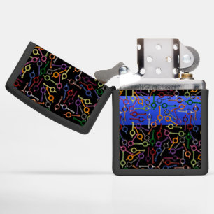 Thin Blue Line Colorful Handcuff Keys Zippo Lighter