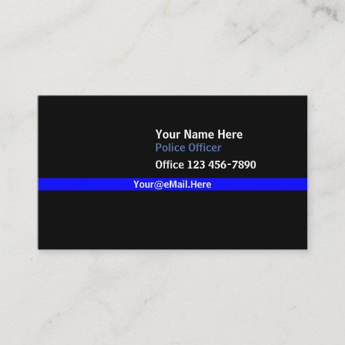 Thin Blue Line Contact Business Card