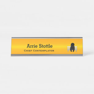 Thin Blue Line - Contemplator Desk Name Plate