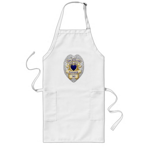 Thin Blue Line _ Cop Father Long Apron