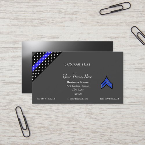 Thin Blue Line Corporal Business Card