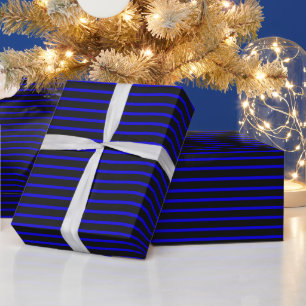 Thin Blue Line Crisp Wrapping Paper