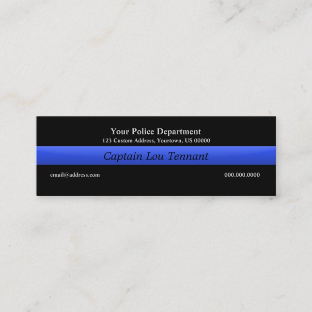 Thin Blue Line Custom Business Cards (Front)