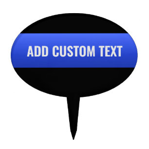 Thin Blue Line Custom Cake Topper