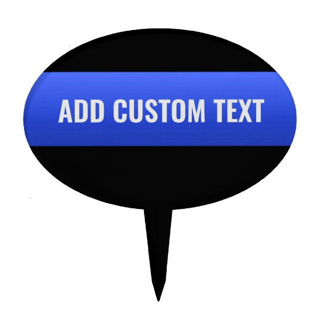 Thin Blue Line Custom Cake Topper (Front)