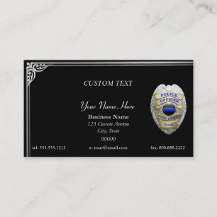 Thin Blue Line Custom Captain Business Card