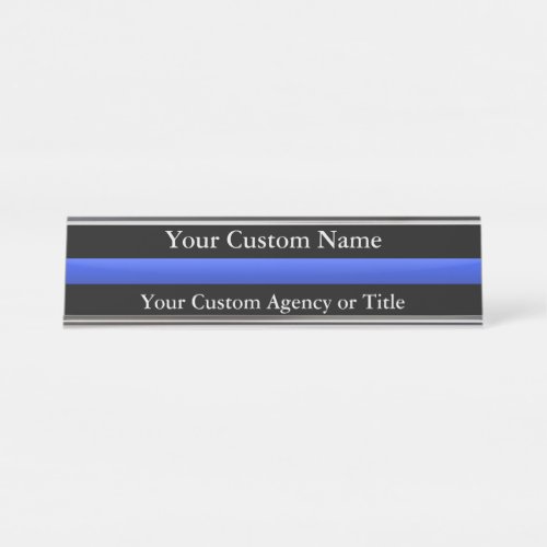 Thin Blue Line Custom Desk Name Plate