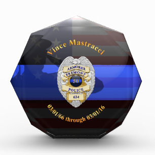 Thin Blue Line Custom Fremont Plaque