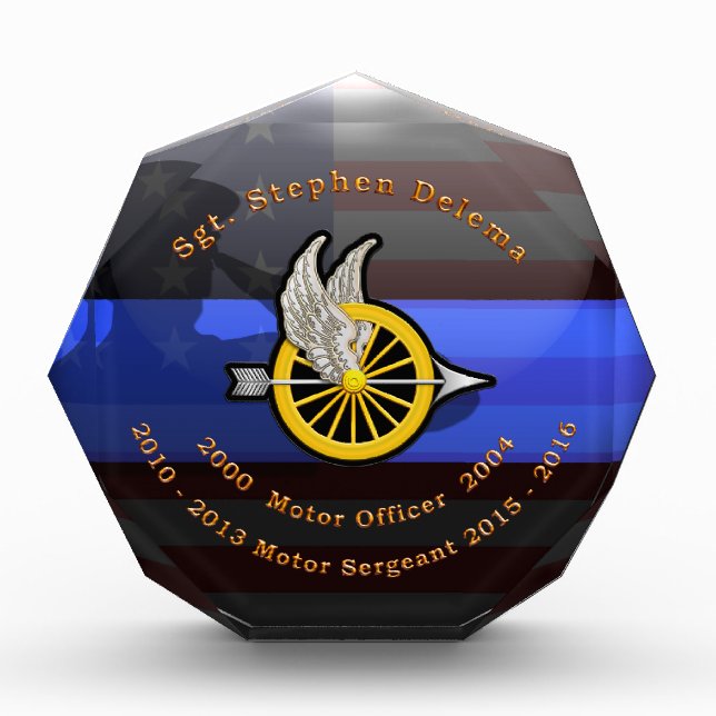Thin Blue Line Custom Fremont Plaque 5 (Front)