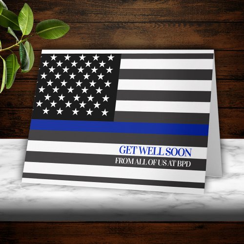 Thin Blue Line Custom Greeting