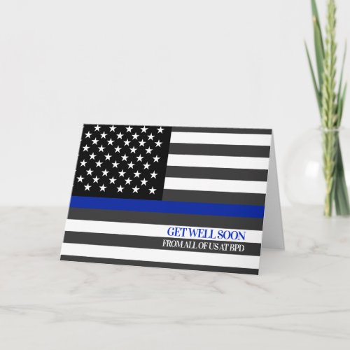 Thin Blue Line Custom Greeting Card