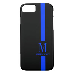 Thin Blue Line Custom Monogram iPhone 8/7 Case