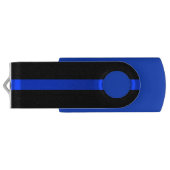 Thin Blue Line Custom Monogram USB Flash Drive (Back)
