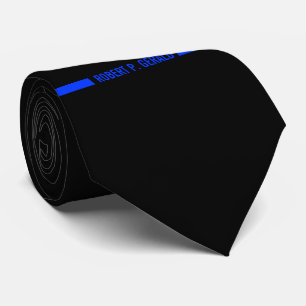 Thin Blue Line Custom Name Stripe Tie
