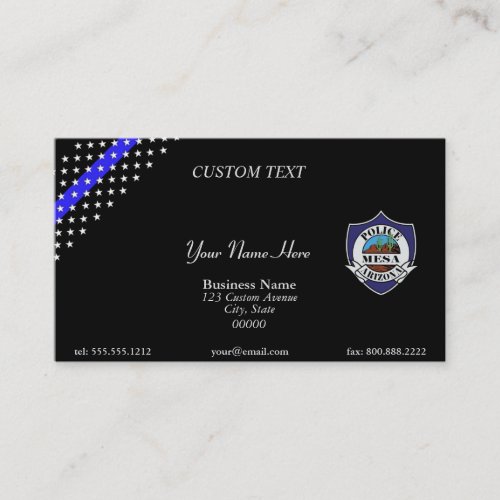 Thin Blue Line Custom Patch Business Card