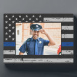 Thin Blue Line Custom Photo PoliceOfficer  Plaque<br><div class="desc">Thin Blue Line Custom Photo PoliceOfficer plaque</div>