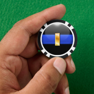 Thin Blue Line Custom Poker Chips