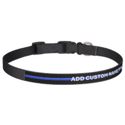 Thin Blue Line Custom Text Police K-9 Dog Collar