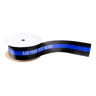 Thin Blue Line Ribbon  Black and Blue Police Ribbon