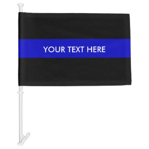 Thin blue line Customized Car Flag