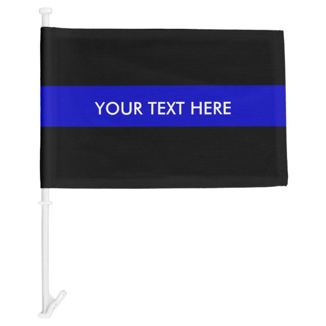 Thin blue line Customized Car Flag (Front)