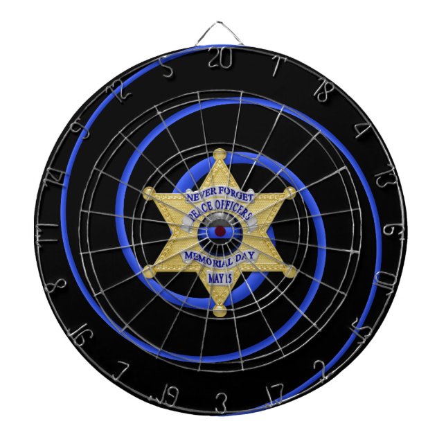Thin Blue Line Dart Board (Front)